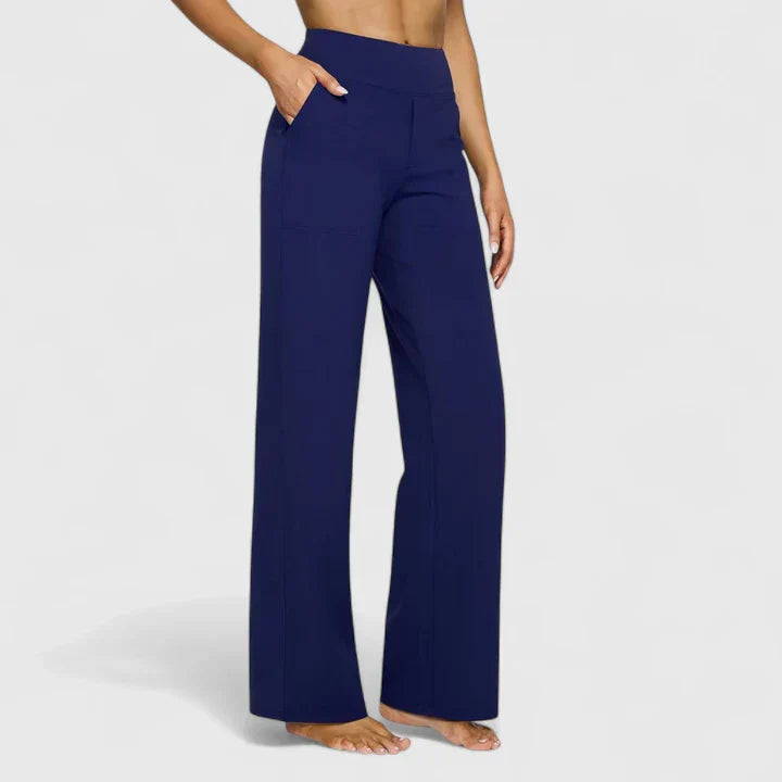 Emmeline Vosshardt | High-Waist Wide-Leg Pants in Beige