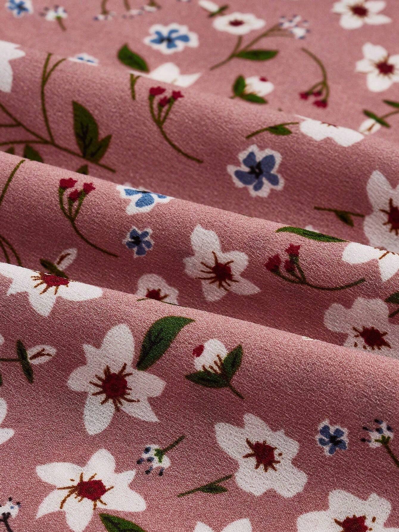 Rosalinde Fleurcourt | Floral Print Bishop Sleeve Smocked Waist Maxi Dress