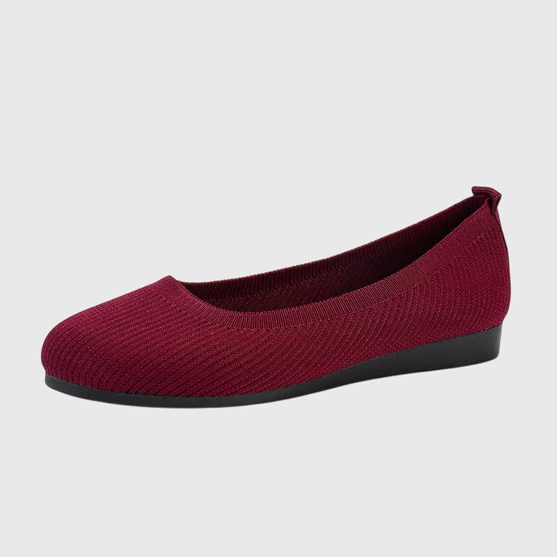 Sylvaine Portreaux | Black Knit Ballet Flats Anti-Slip