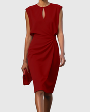 Adelaide Vornbrook | Light Blue Sleeveless Keyhole Midi Dress
