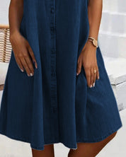 Clarissa Wyndmere | Lightweight Denim-Look Shirt Dress