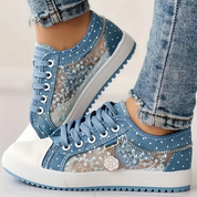 Frederica Wentworth | Orthopedic Lace-Up Sneakers in Blue