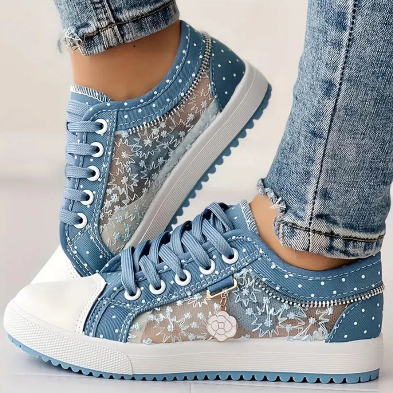 Frederica Wentworth | Orthopedic Lace-Up Sneakers in Blue