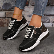 Claudette Renoir | Women's Navy Blue Orthopedic Lace-Up Sneaker
