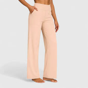 Emmeline Vosshardt | High-Waist Wide-Leg Pants in Beige