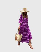 Seraphina Vosbourne | Green Floral Boho Maxi Dress