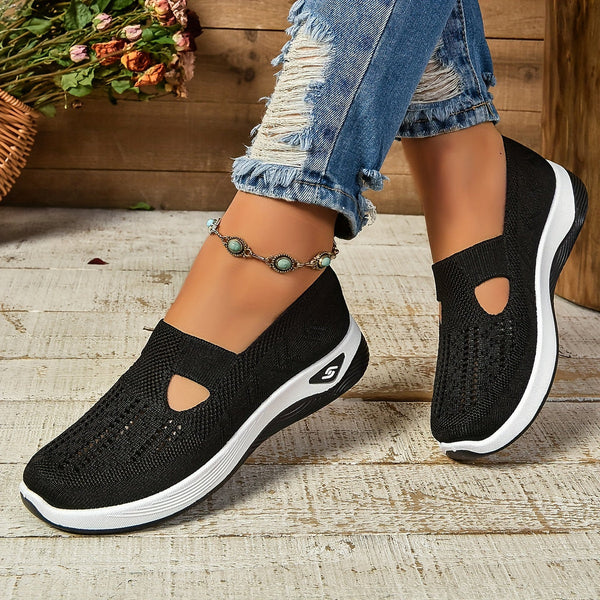 Arabella Fontaine | Lightweight Knit Slip-On Sneakers for Women