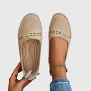 Penelope Ashvere | Beige Orthopedic Slip-On Flats