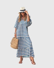 Seraphina Vosbourne | Green Floral Boho Maxi Dress