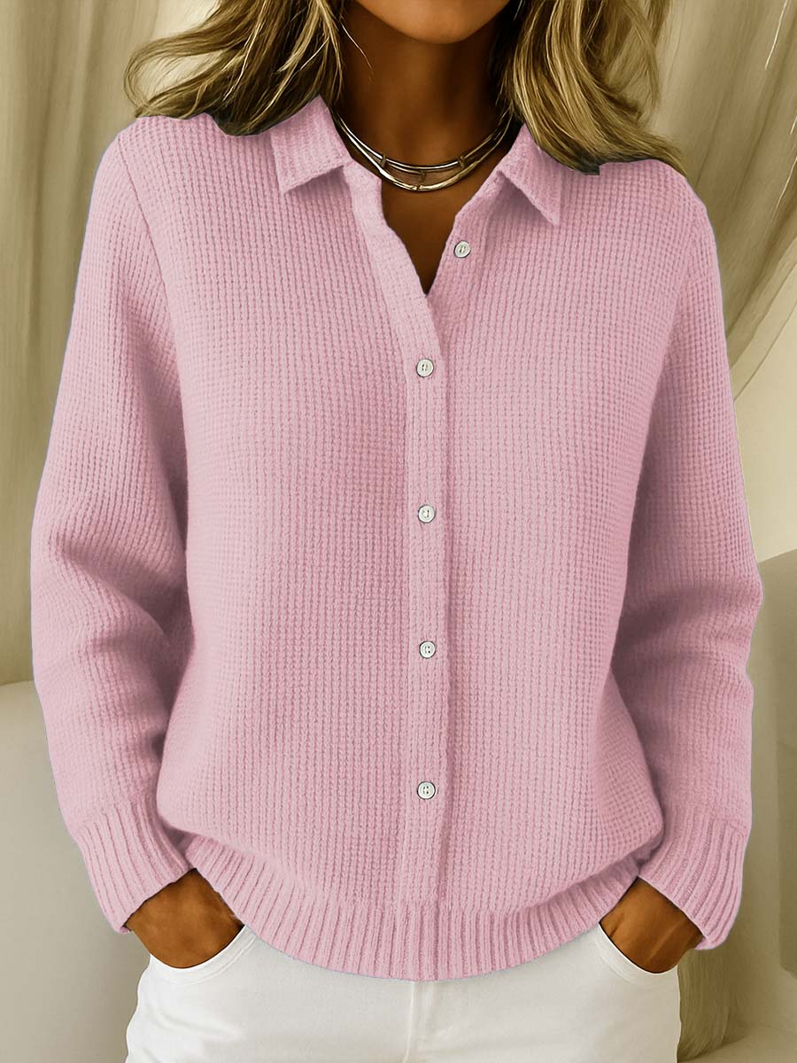 Nadège Villarcourt | Blue Button-Up Knit Cardigan