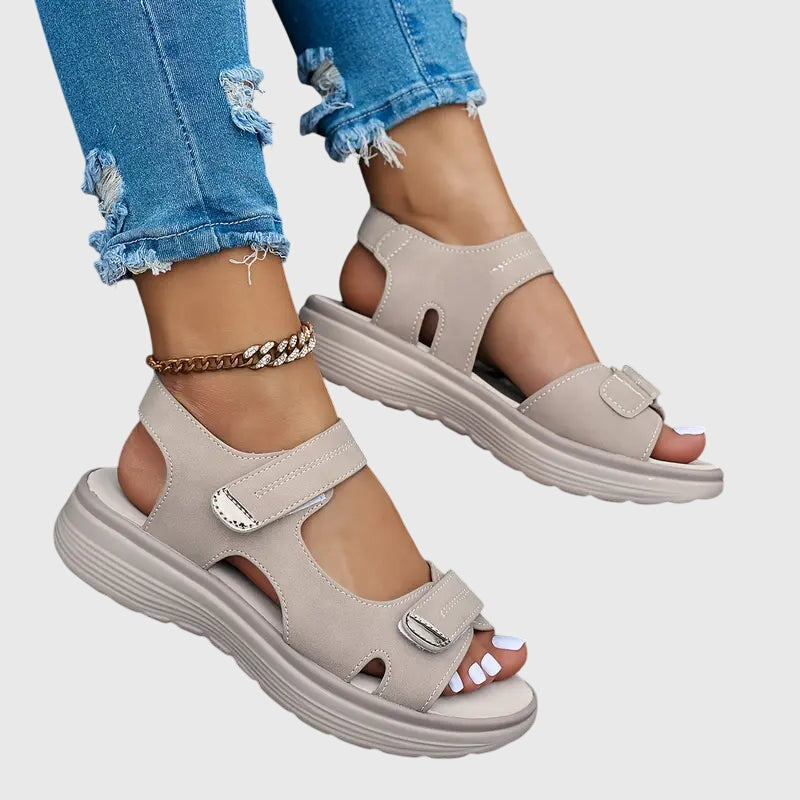 Elspeth Carrington | Orthopedic Platform Sandals in Taupe