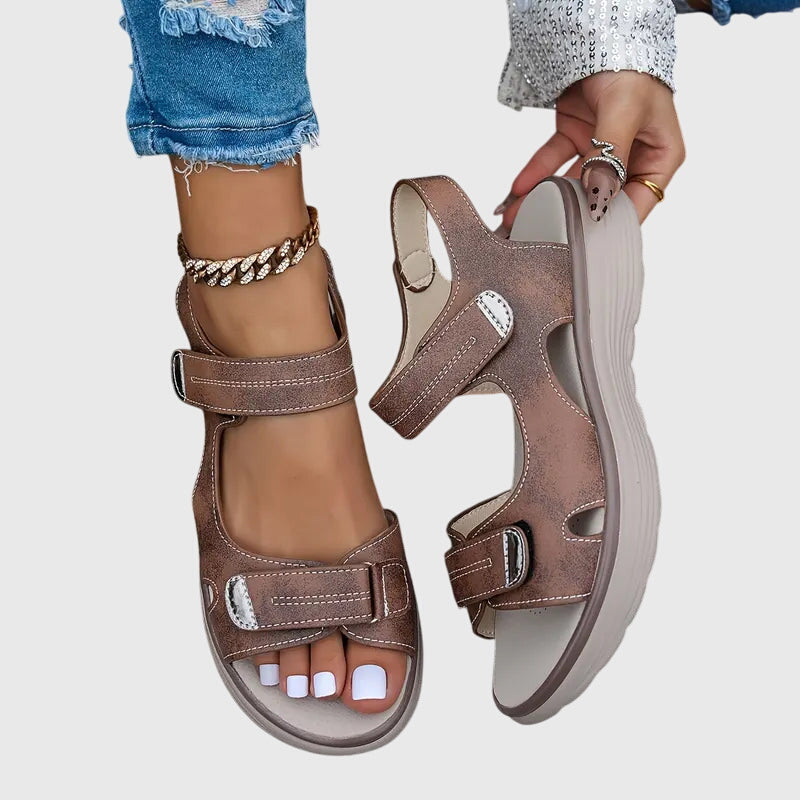 Elspeth Carrington | Orthopedic Platform Sandals in Taupe