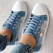Frederica Wentworth | Orthopedic Lace-Up Sneakers in Blue