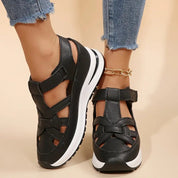 Antoinette Silvermoor | White Platform Orthopedic Sandals
