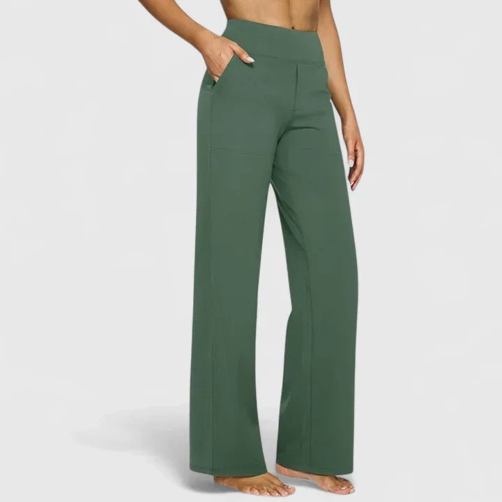 Emmeline Vosshardt | High-Waist Wide-Leg Pants in Beige