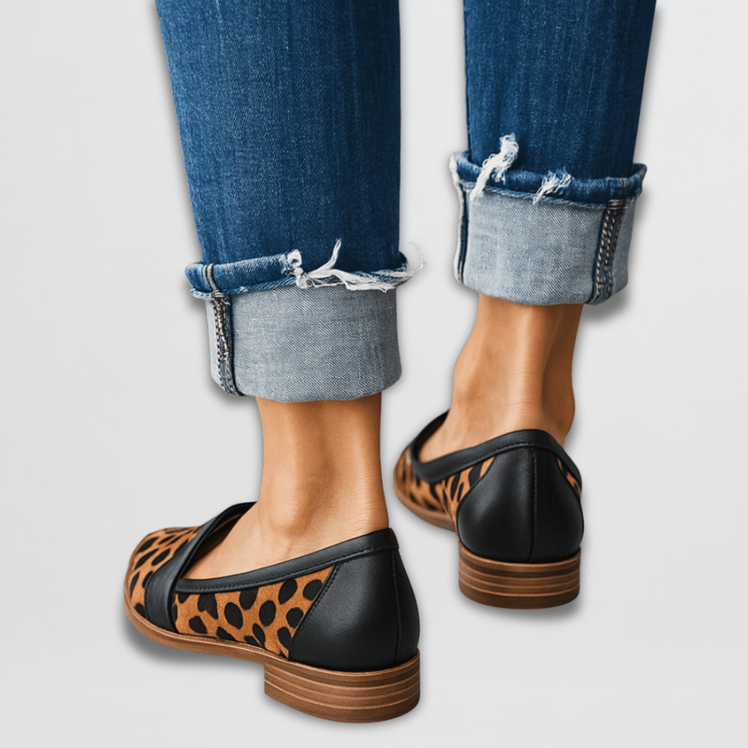Sylviane Portmoor | Orthopedic Soft Suede Loafers in Tan