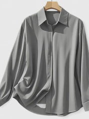 Clarisse Wentford | White Long Sleeve Button-Down Shirt