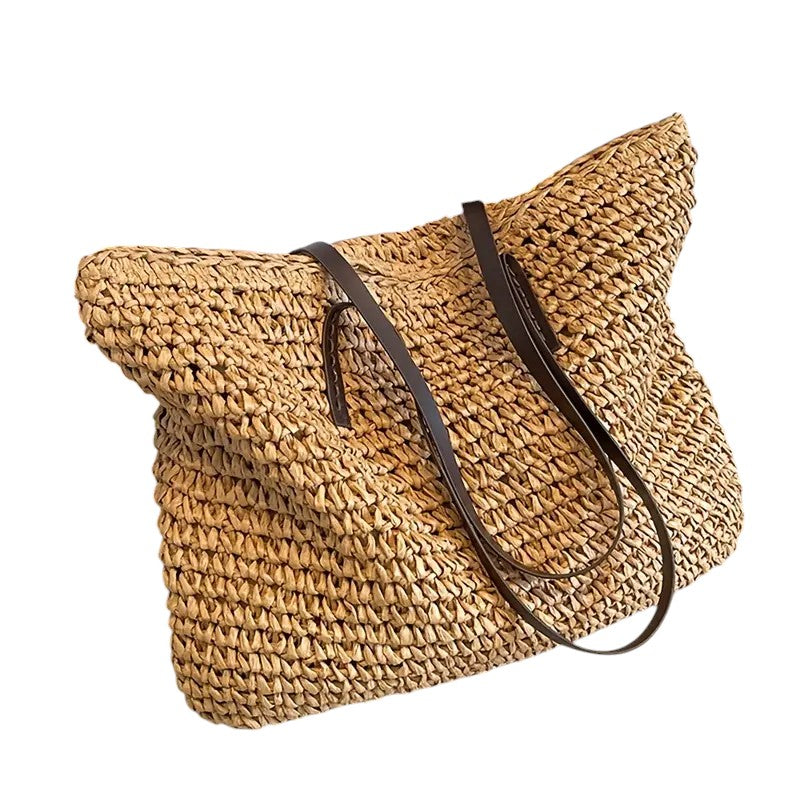 Beatrice Lanzoni | Spacious Woven Straw Beach Tote Bag