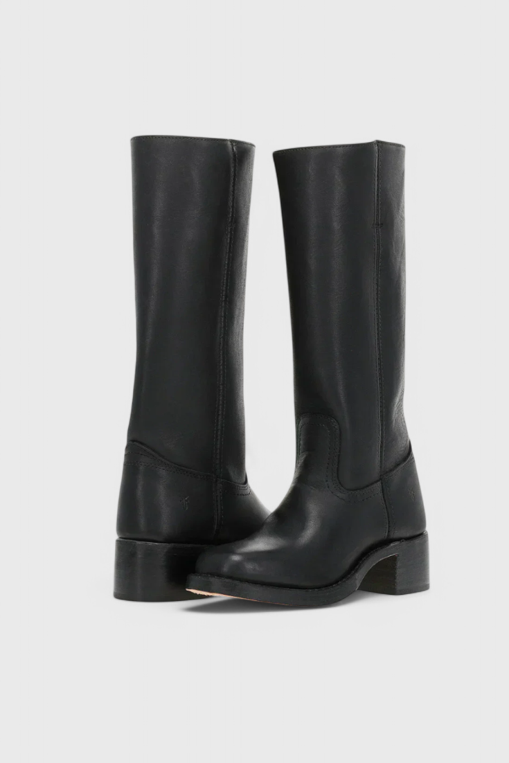 Rosalind Fenwick | Tan Leather Knee-High Western Boots