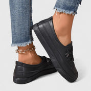 Rowena Castleford | White Lace-Up Orthopedic Sneakers