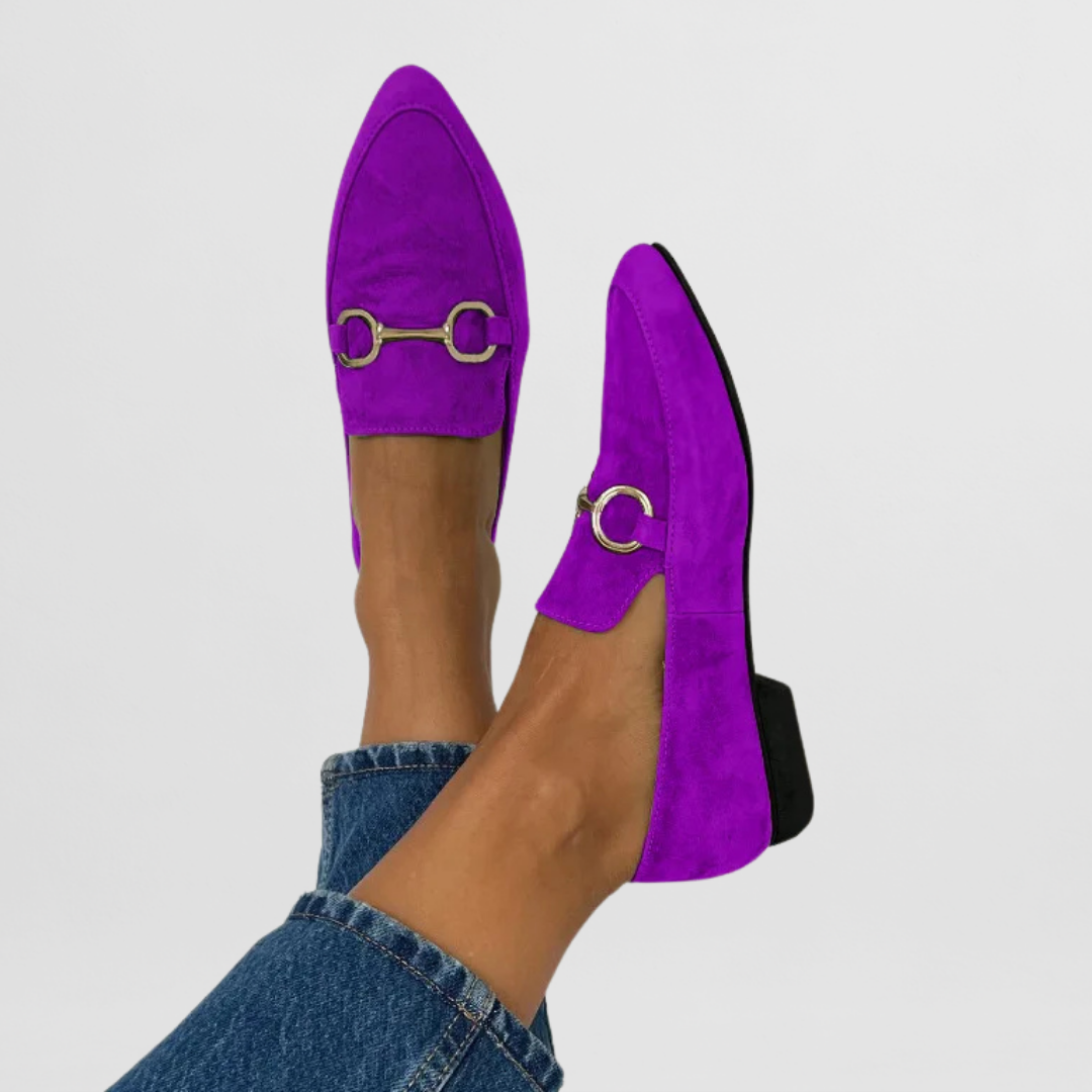 Elspeth Dunvale | Green Suede Horsebit Loafers