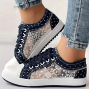Frederica Wentworth | Orthopedic Lace-Up Sneakers in Blue