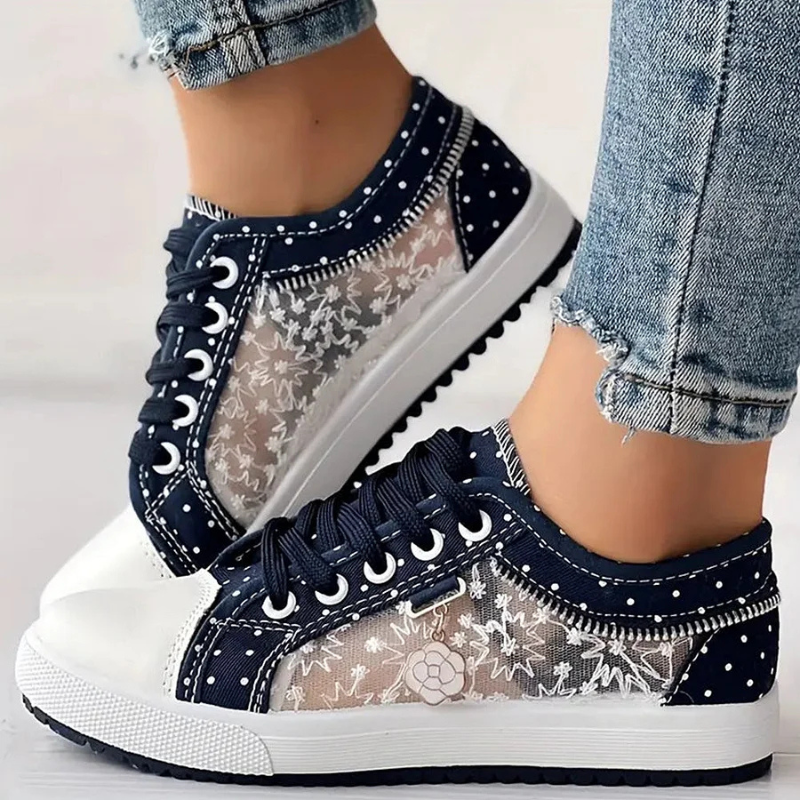 Frederica Wentworth | Orthopedic Lace-Up Sneakers in Blue