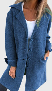 Sophia Harrington | Pink Button-Front Blazer Coat
