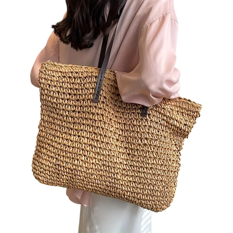 Beatrice Lanzoni | Spacious Woven Straw Beach Tote Bag