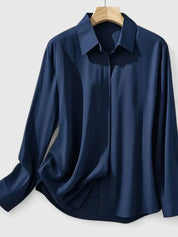 Clarisse Wentford | White Long Sleeve Button-Down Shirt