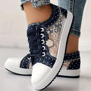 Frederica Wentworth | Orthopedic Lace-Up Sneakers in Blue