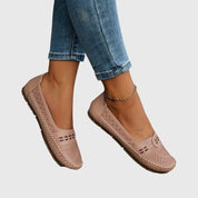 Penelope Ashvere | Beige Orthopedic Slip-On Flats