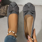 Lucinda Hartbourne | Black Bow Detail Ballet Flats Slip-On