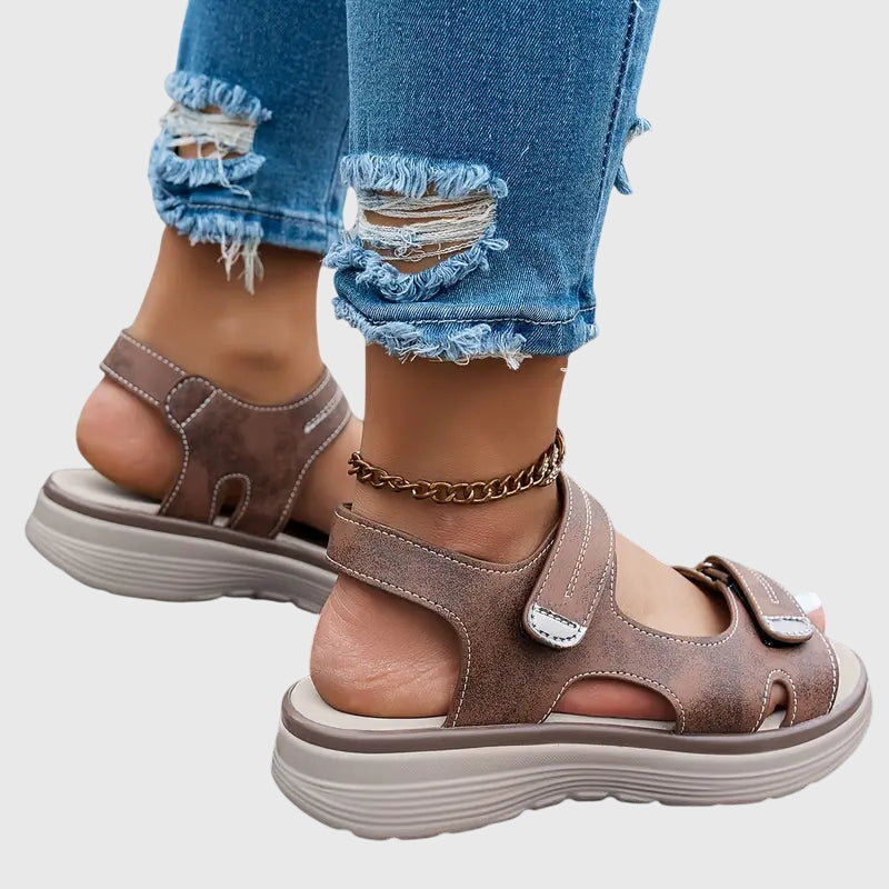 Elspeth Carrington | Orthopedic Platform Sandals in Taupe