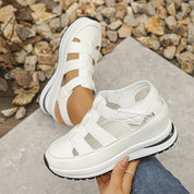 Emmeline Vauclaire | Black Platform Gladiator Sandal Sneakers
