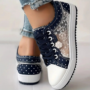 Frederica Wentworth | Orthopedic Lace-Up Sneakers in Blue