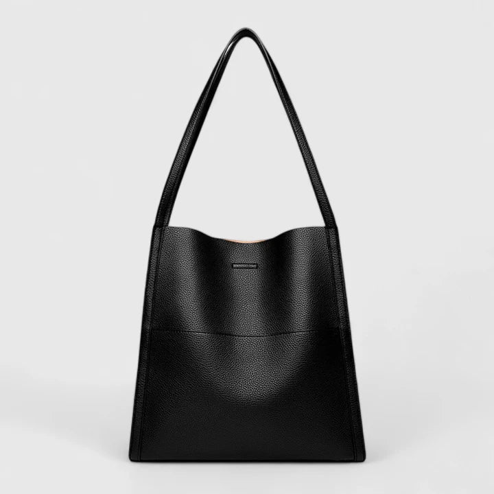 Adrienne Voss | Structured Black Faux Leather Handbag