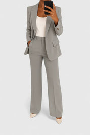 Elspeth Ravensdale | Black Wide-Leg Two-Piece Blazer Suit Set