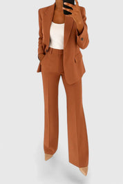 Elspeth Ravensdale | Black Wide-Leg Two-Piece Blazer Suit Set