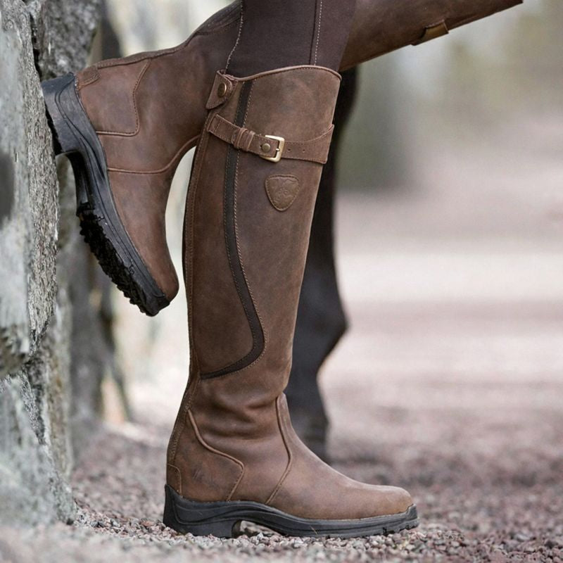 Rosalind Kestermore | Knee-High Waterproof Riding Boots in Brown