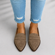Vivienne Castrelle | Black Suede Pointed Toe Loafers