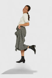 Natalia Thornecrest | Black Suede Cutout Low Heel Pumps