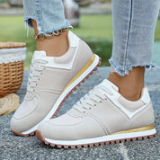 Stellan Hartcourt | Lace-Up Mesh Sneakers in Navy, Beige & Burgundy