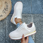 Stellan Hartcourt | Lace-Up Mesh Sneakers in Navy, Beige & Burgundy