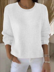 Thessaly Wrentford | Yellow Crew Neck Knit Sweater