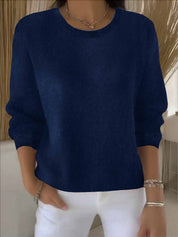 Thessaly Wrentford | Yellow Crew Neck Knit Sweater