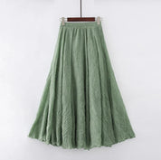 Ophélie Drantford | Flowing Cotton Linen Maxi Skirt in Beige