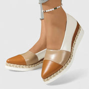 Seraphina Colville | Metallic Espadrille Wedge Slip-On Shoes