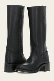 Arabella Stonebridge | Dark Brown Knee-High Leather Boots Slim Fit