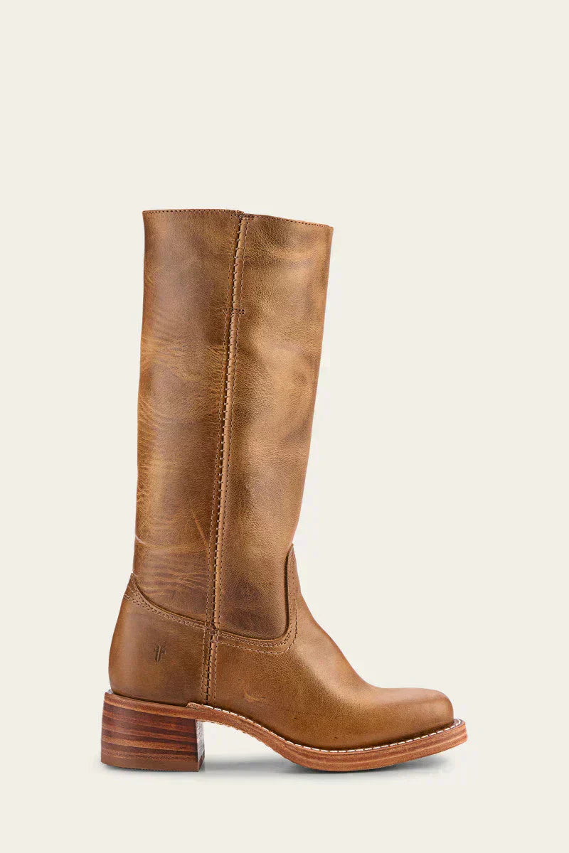 Arabella Stonebridge | Dark Brown Knee-High Leather Boots Slim Fit